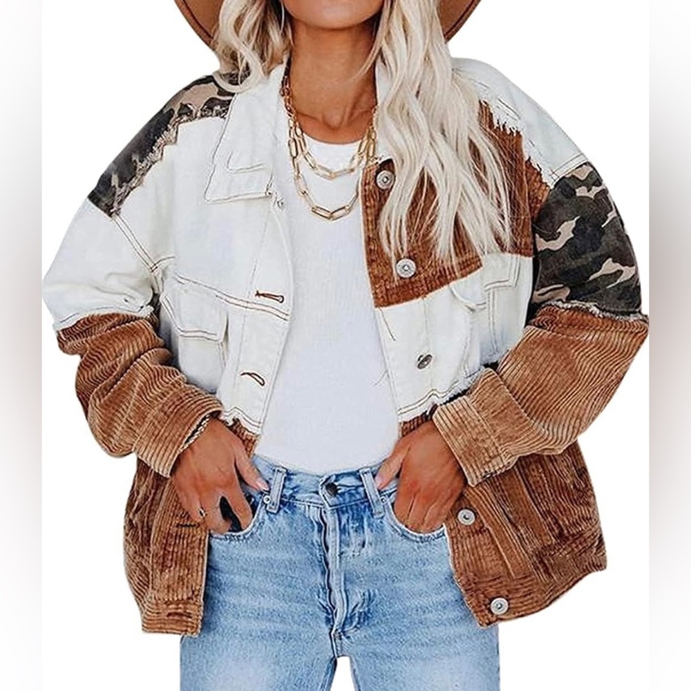 POL corduroy and camo jacket